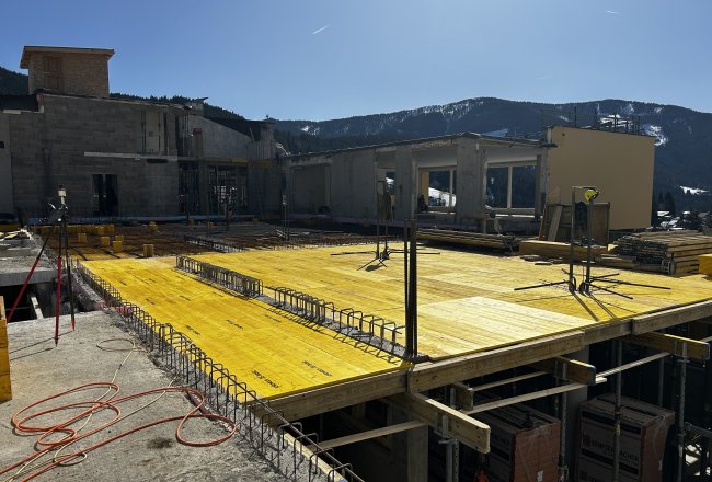 Im Erdgeschoss ist der Beton da